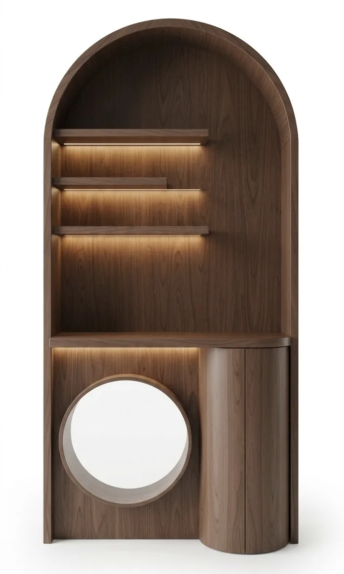 The BrewLine Architectural Backlit Floating Coffee Station & Ledge Set