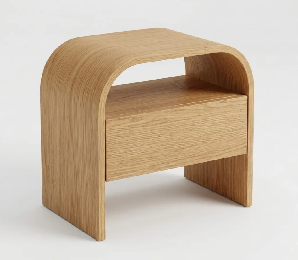 The Curved-Arch Minimalist Nightstand