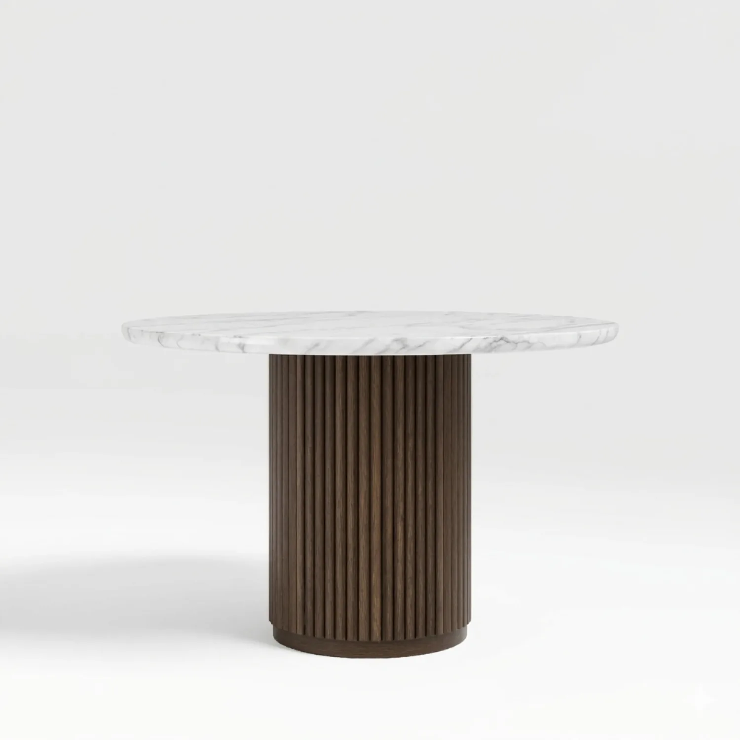 The Column 4 Seat Marble Round Dining Table 120 cm