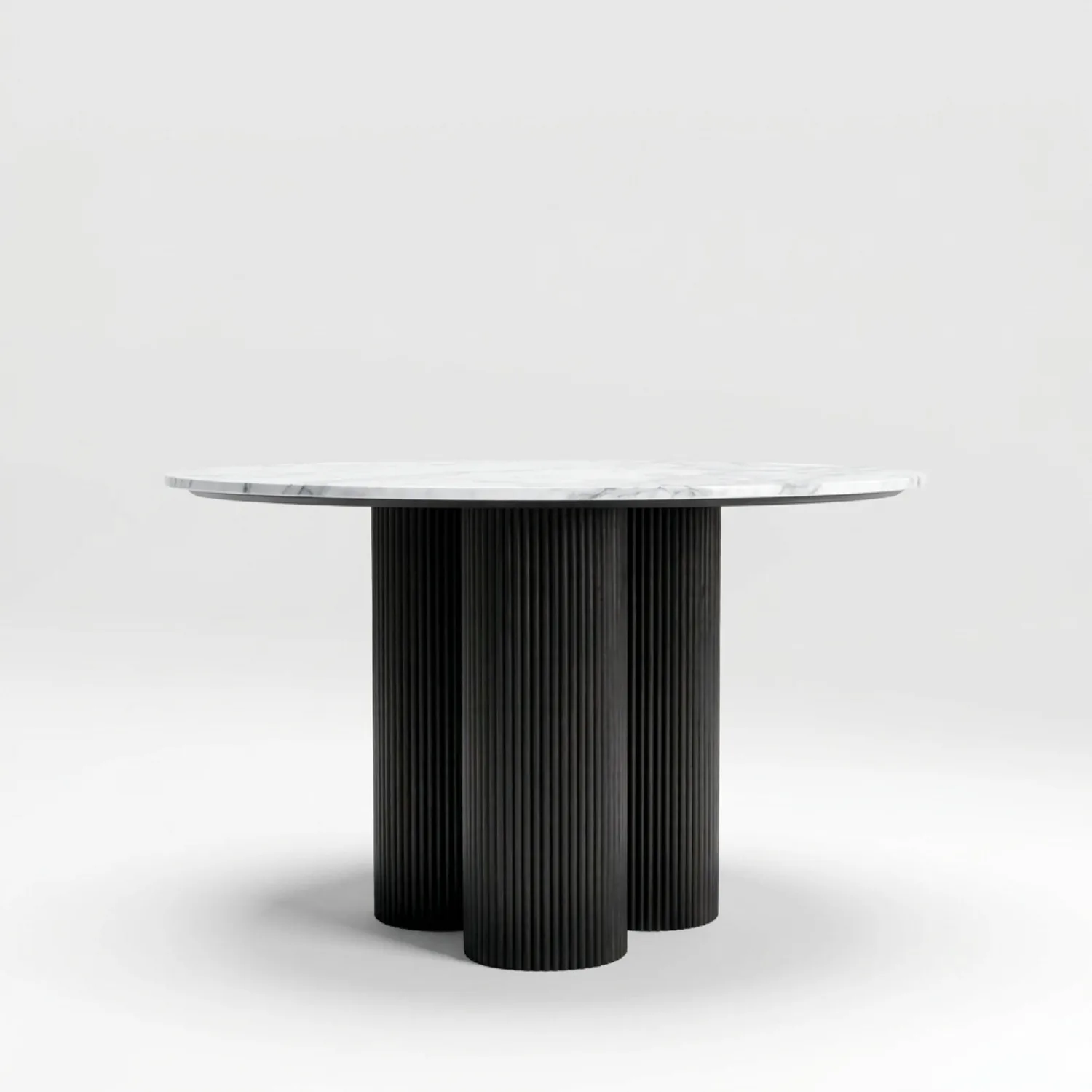 The Triad 4 Seat Round Marble Dining Table 120 cm