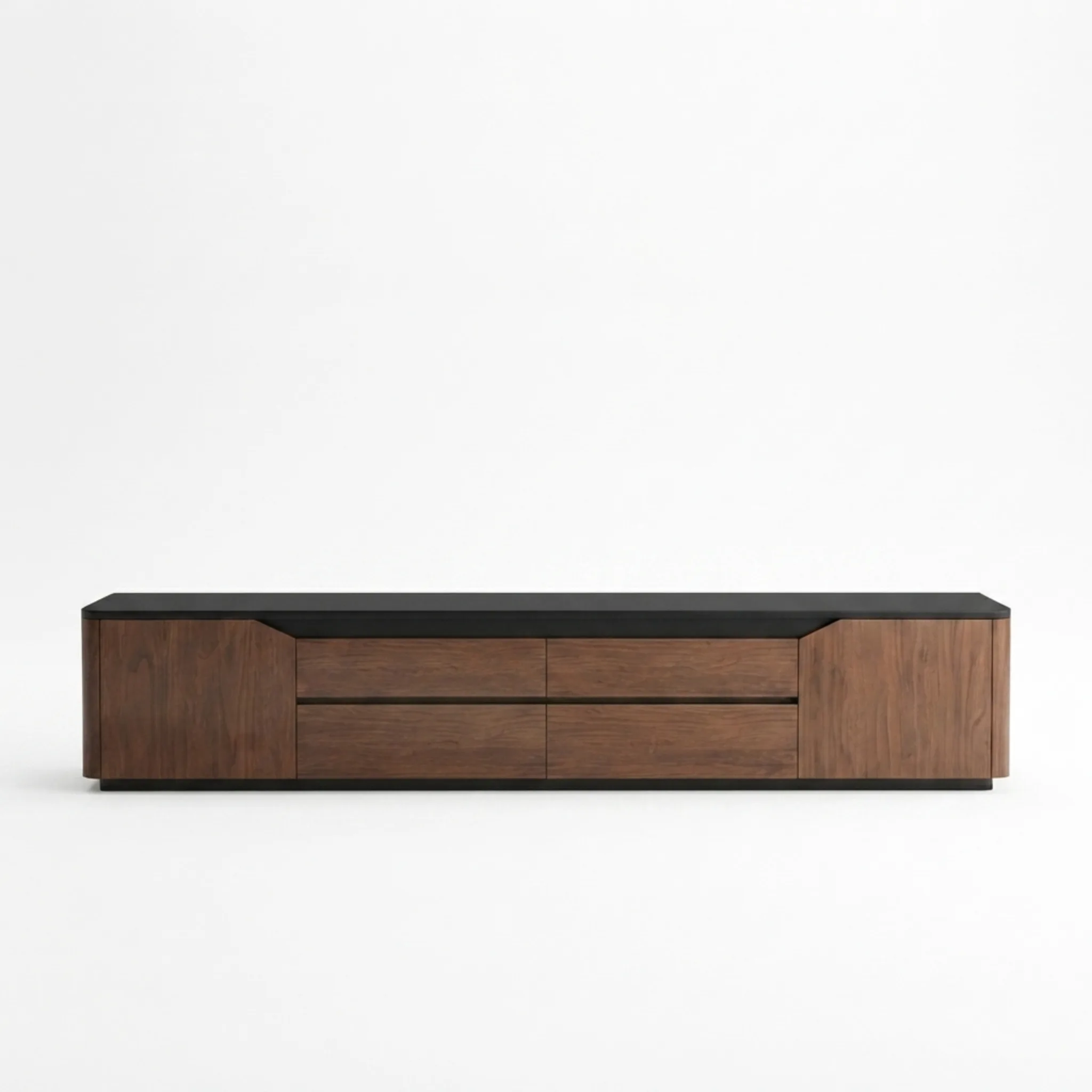 Modern Executive Dual-Tone Low-Profile TV Media Console