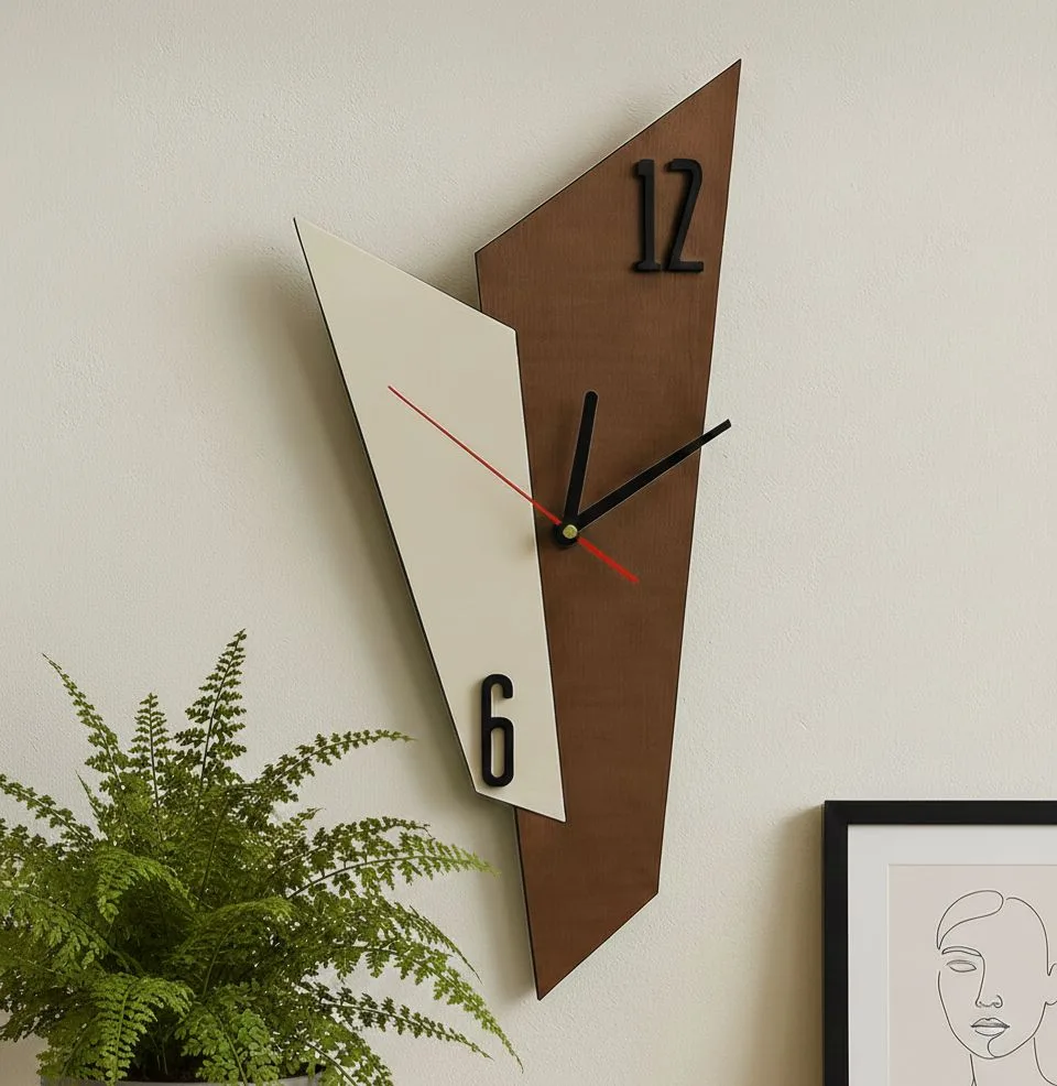 Angular Asymmetric Wall Clock