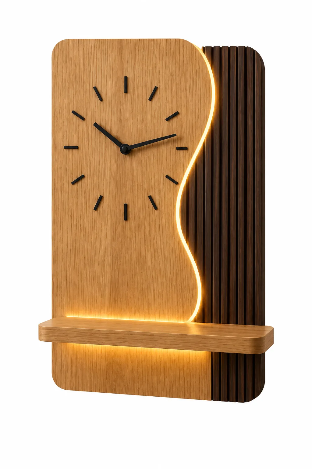 Luma Wave Illuminated Wall Clock