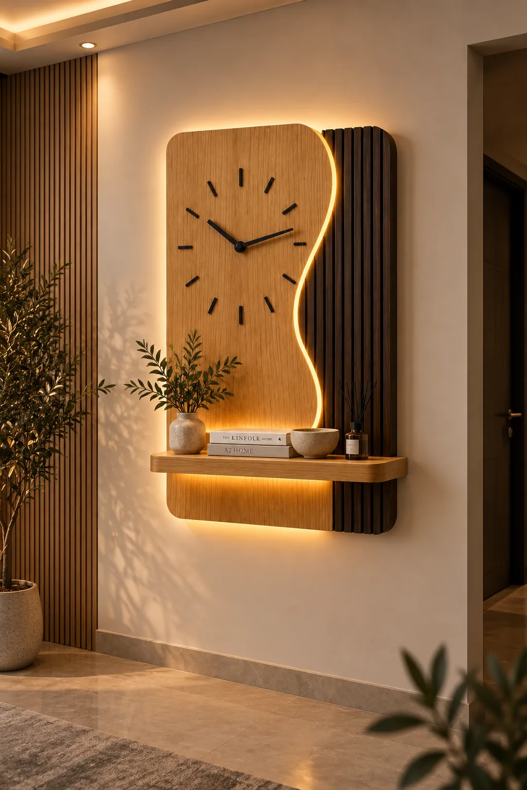Luma Wave Illuminated Wall Clock