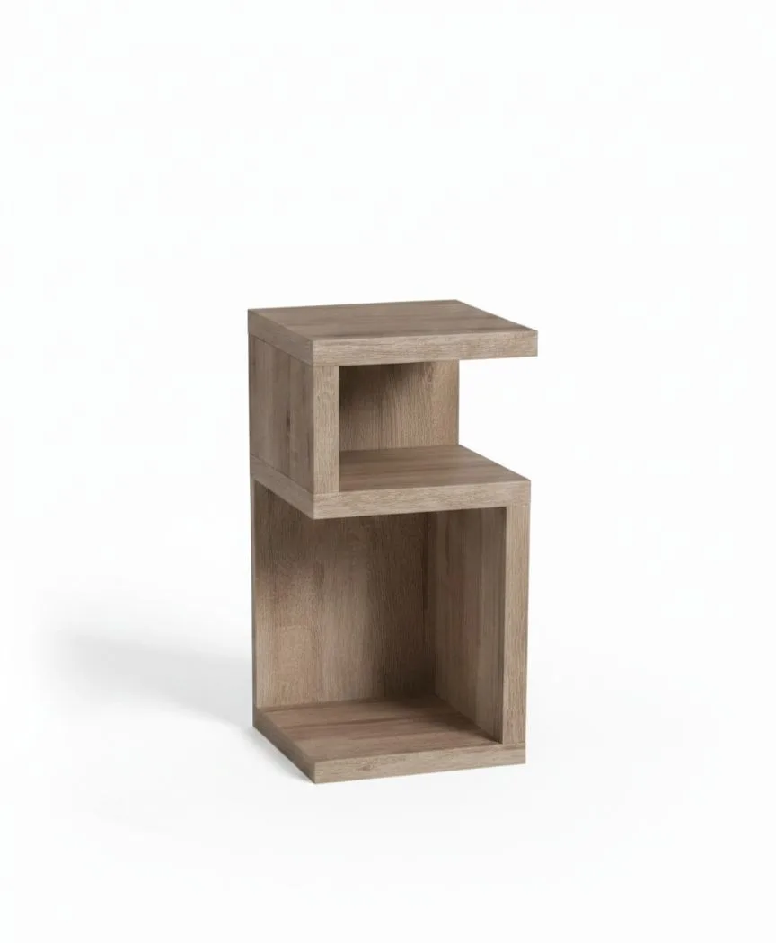 The Cubist S-Table – Multi-Tiered Geometric Side Table & Bookcase