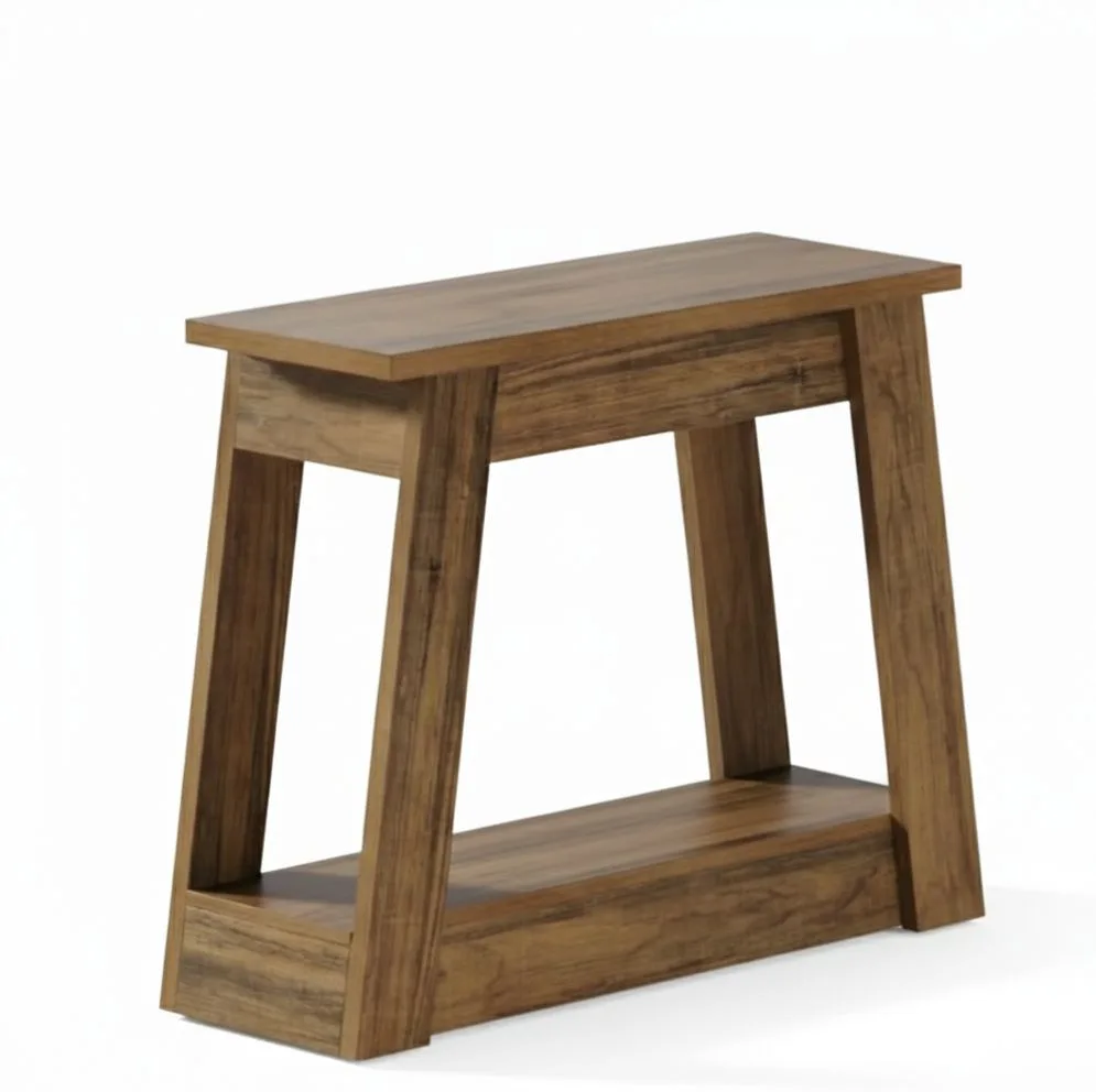 The Trestle A-Frame – Slim Geometric Sofa Side Table with Storage Base