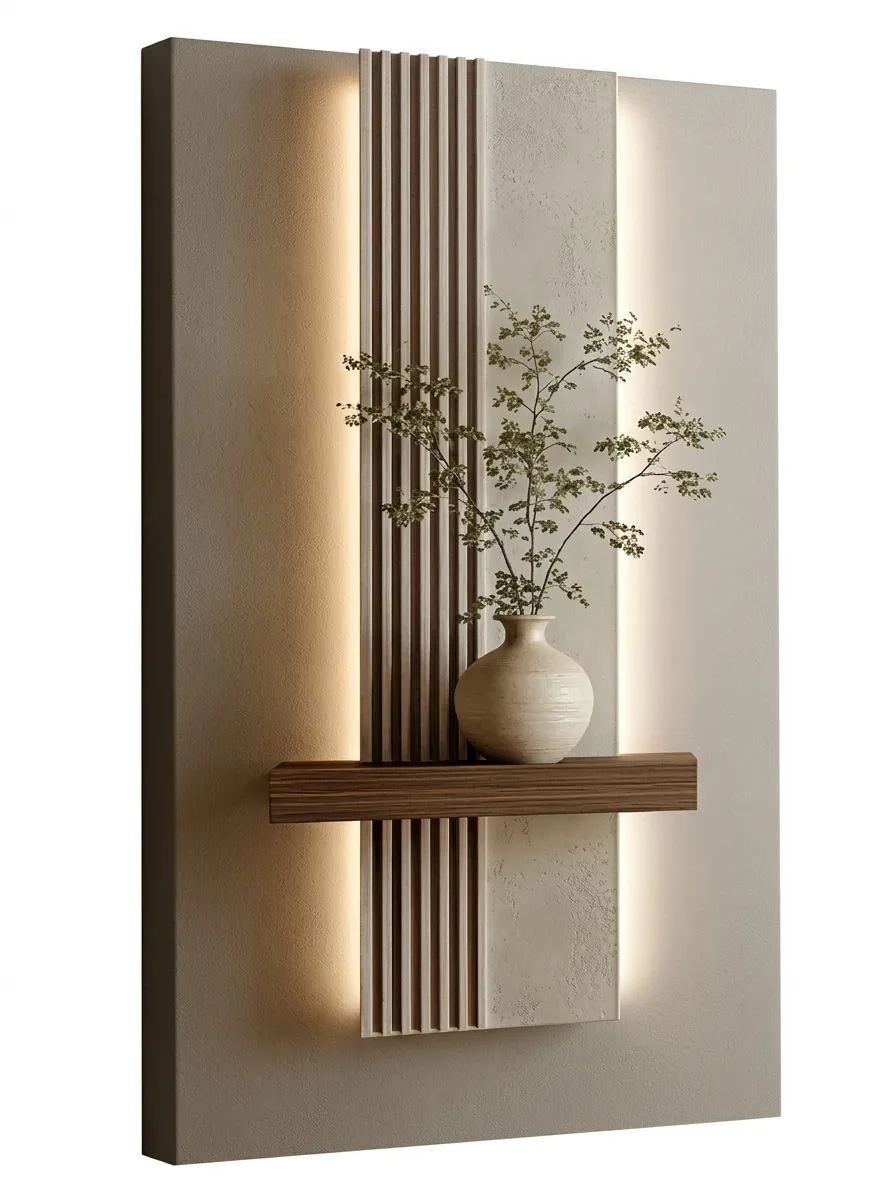 The Oasis Pebble Silhouette Floating Wall Console