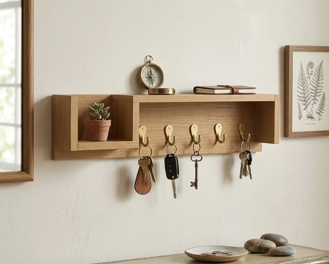 The Nordik Floating Entryway Key Holder & Display Ledge