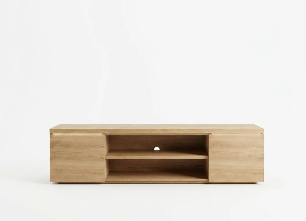 The Corinthian Floating Media Console & Fluted Panel Set