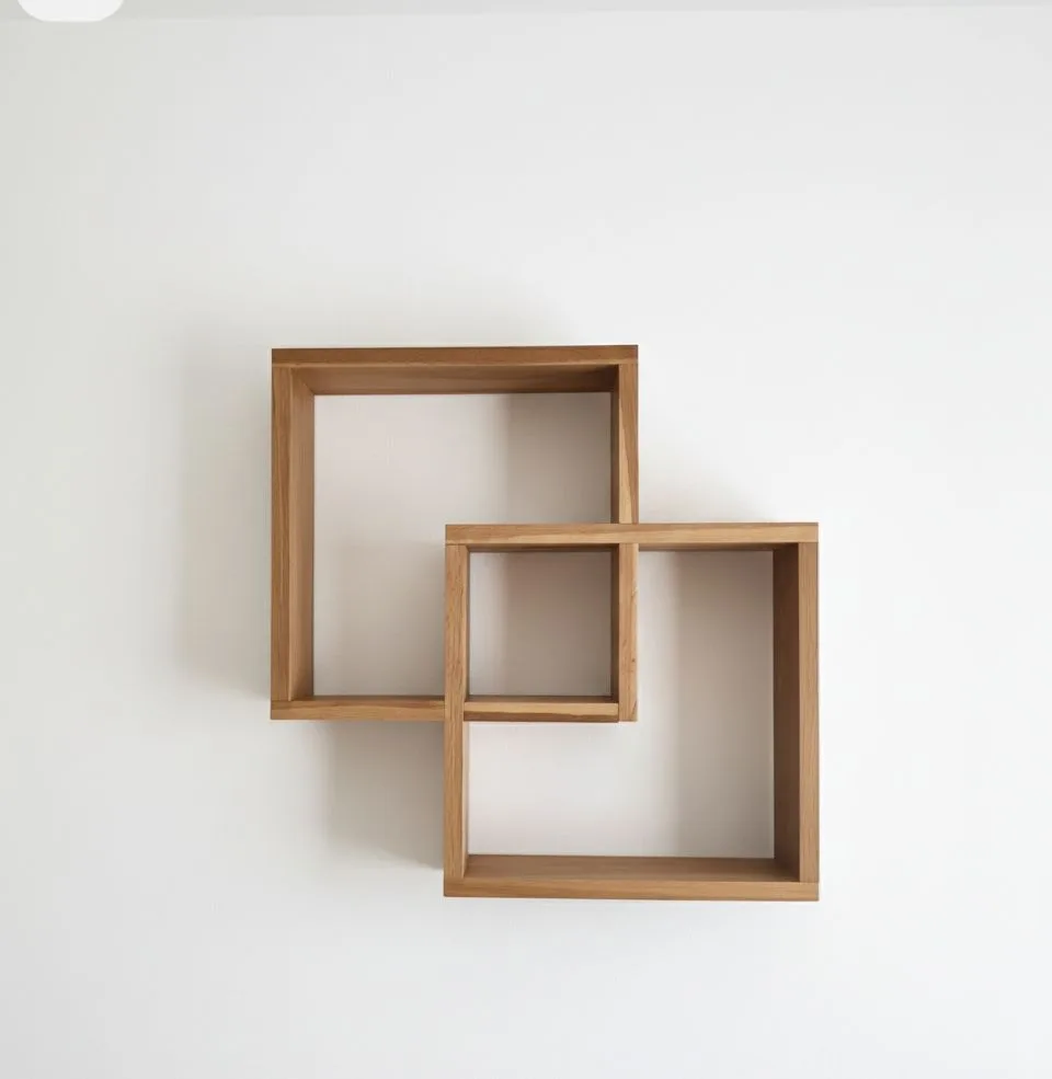 Interlocking Square Floating Shelf