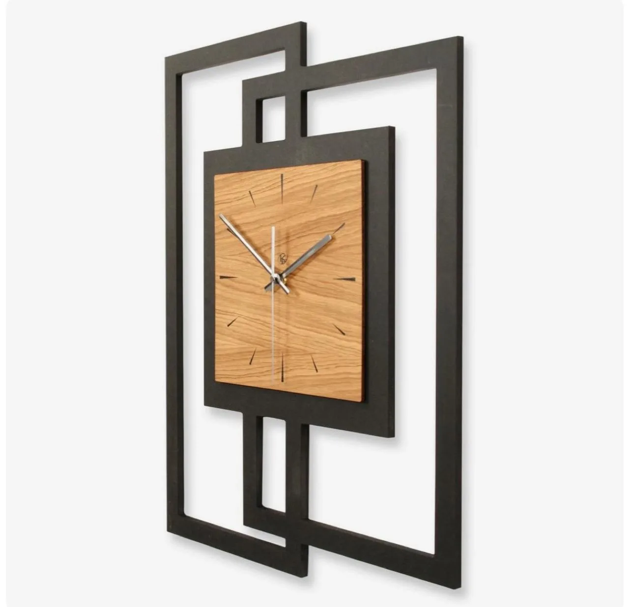 Interlocking Rectangular Wall Clock