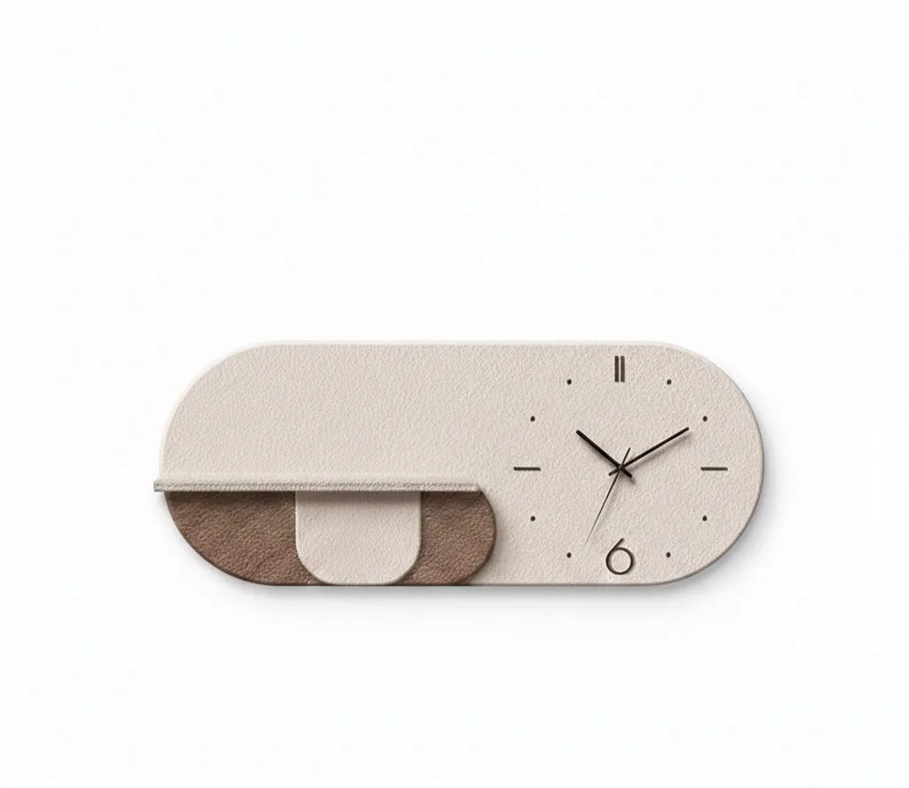 Capsule Wall Clock & Integrated Ledge
