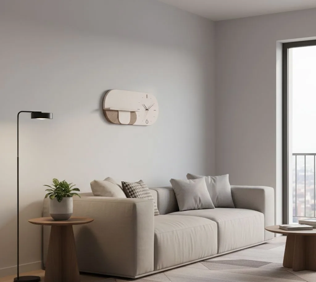 Capsule Wall Clock & Integrated Ledge