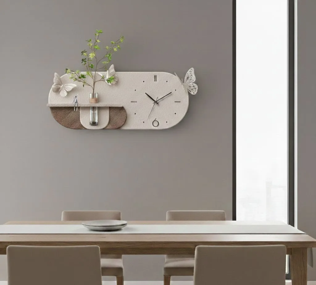 Capsule Wall Clock & Integrated Ledge