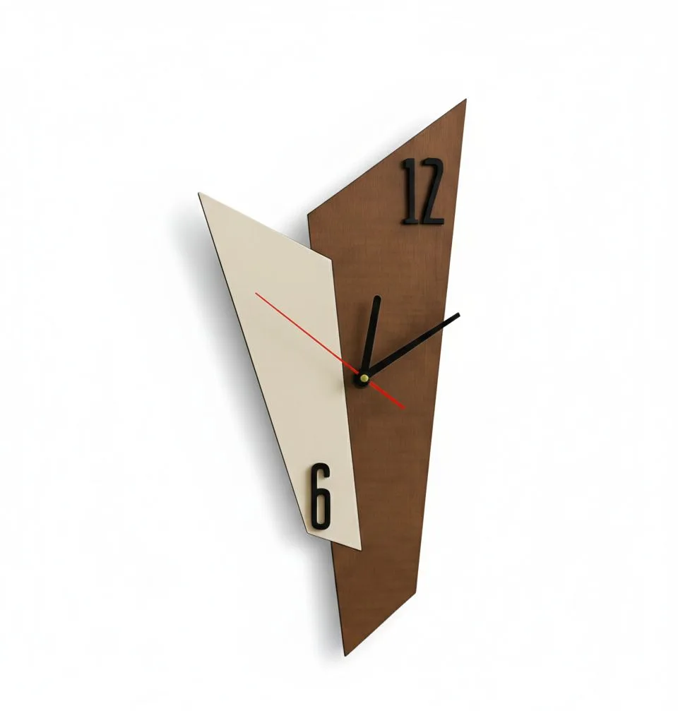 Angular Asymmetric Wall Clock
