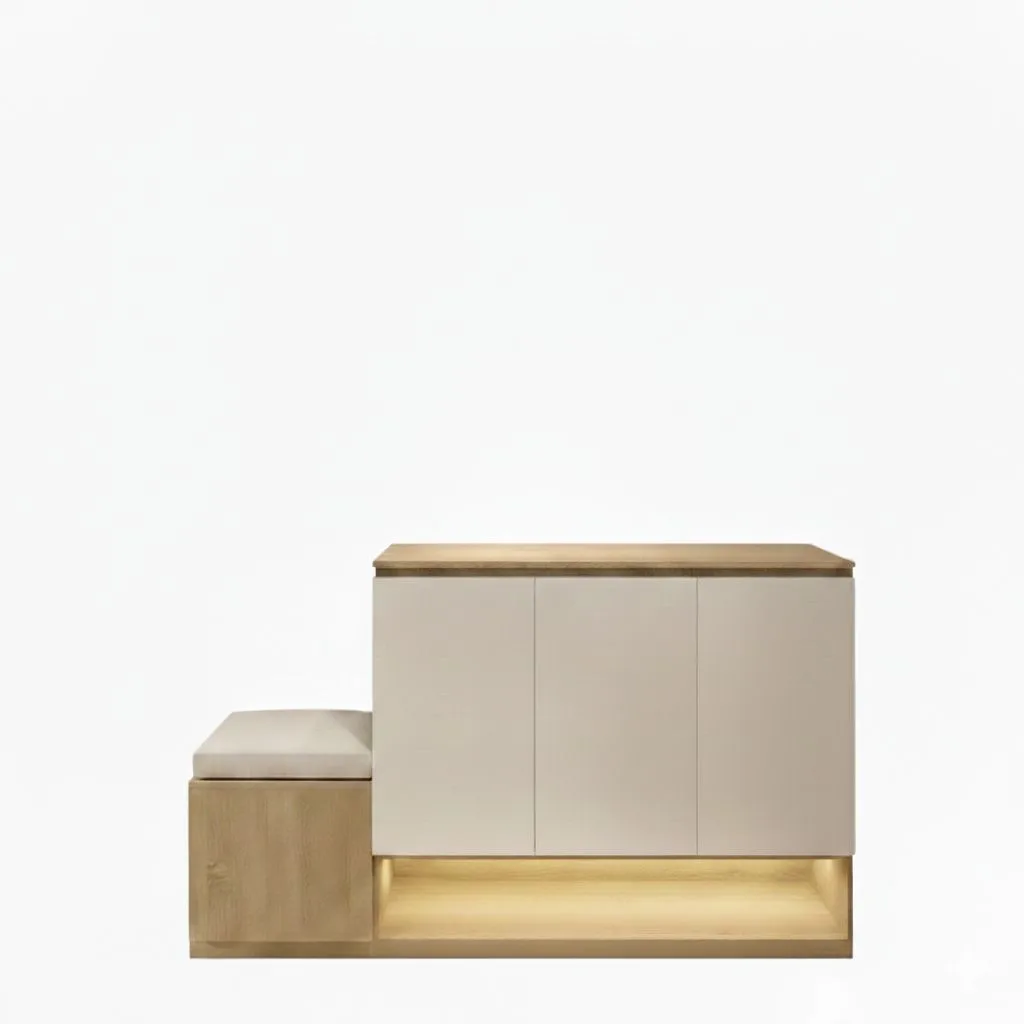 Lumina Hallway Organizer – Shoe Cabinet & Bench with Integrated LED Lighting