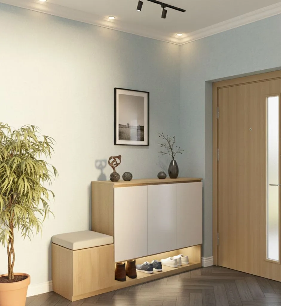 Lumina Hallway Organizer – Shoe Cabinet & Bench with Integrated LED Lighting